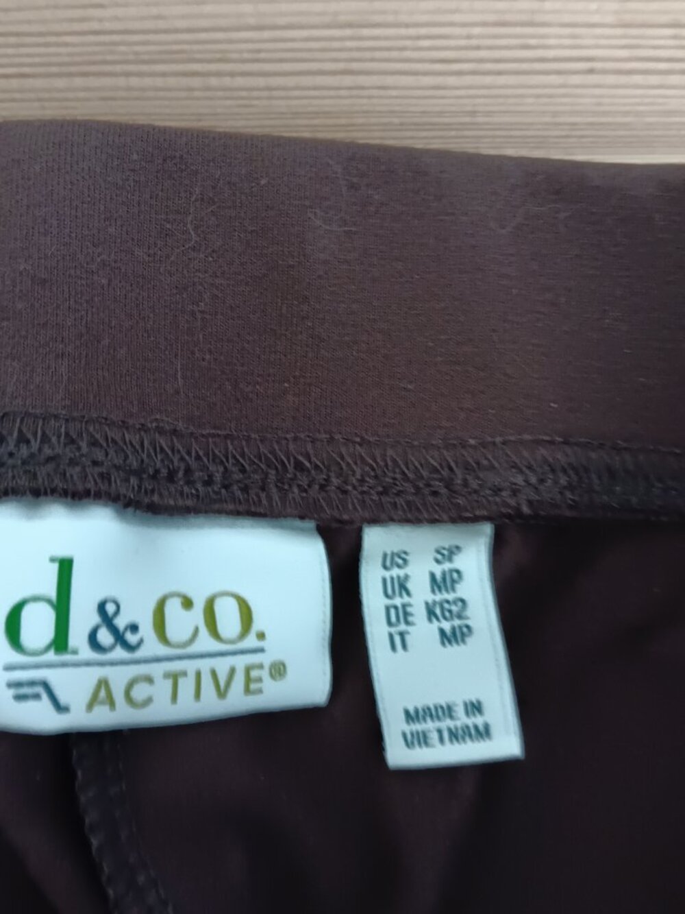 Denim & Co. Petite Duo Stretch Slim Straight Pants, Drk Chocolate Sz PS a460405 - Picture 4 of 4